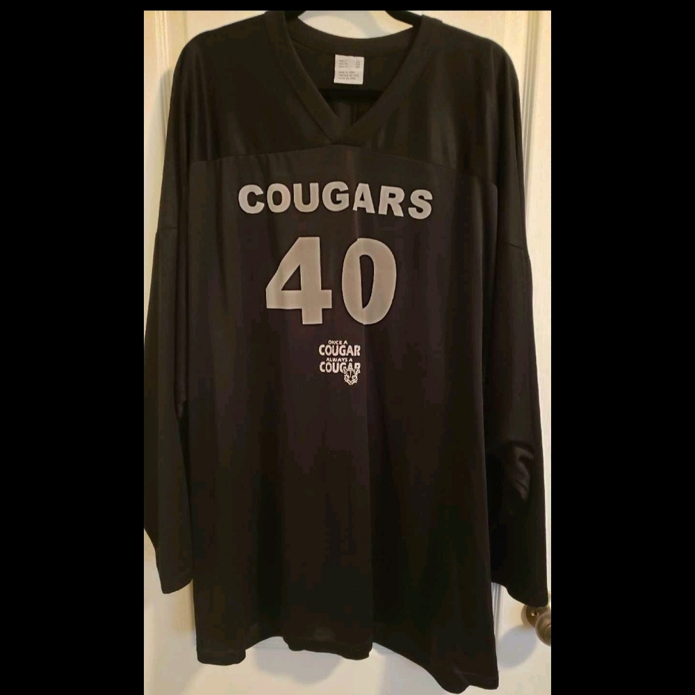 Black Cougars Jersey 2x Perfect For 40th Birthday